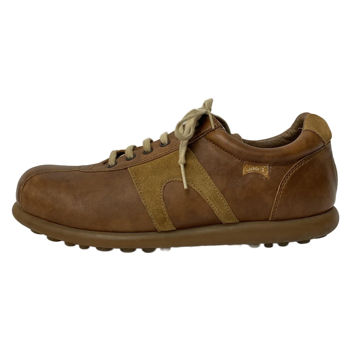 【新着】【中古】CAMPER(カンペール) スニーカー インソール取外し可 ブラウン×ライトブラウン レザー