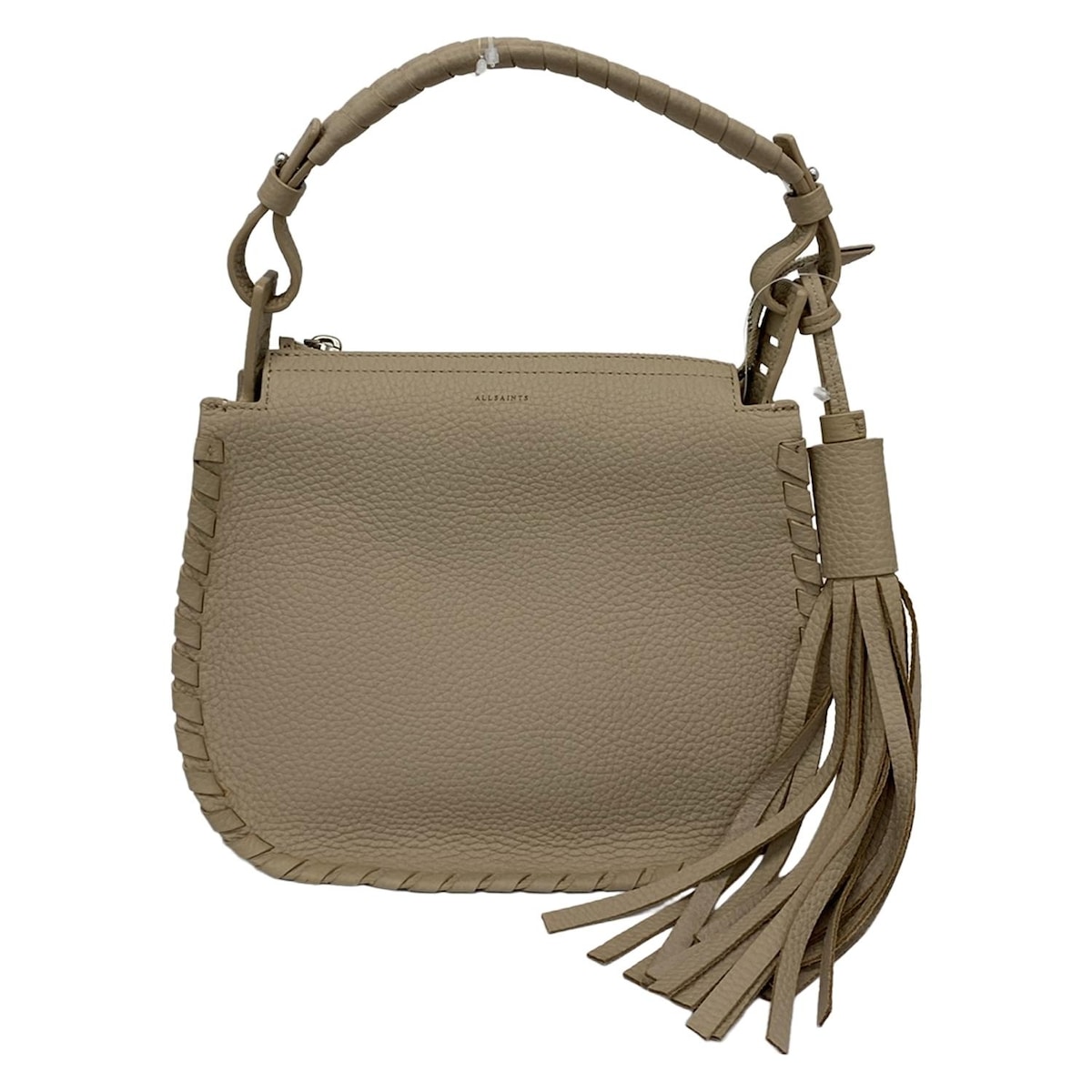【新着】【中古】All Saints(オールセインツ) ハンドバッグ ベージュ レザー