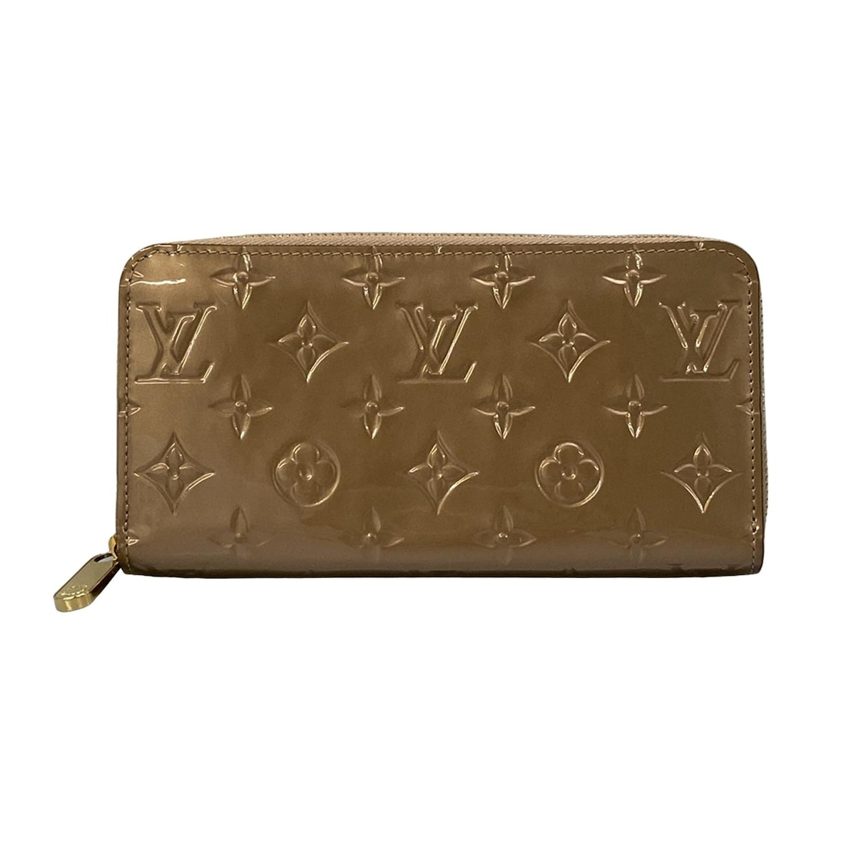 【新着】【中古】LOUIS VUITTON(ルイヴィトン) ジッピーウォレット 長紙入れ サクラ色ゴールド なめし革、牛皮