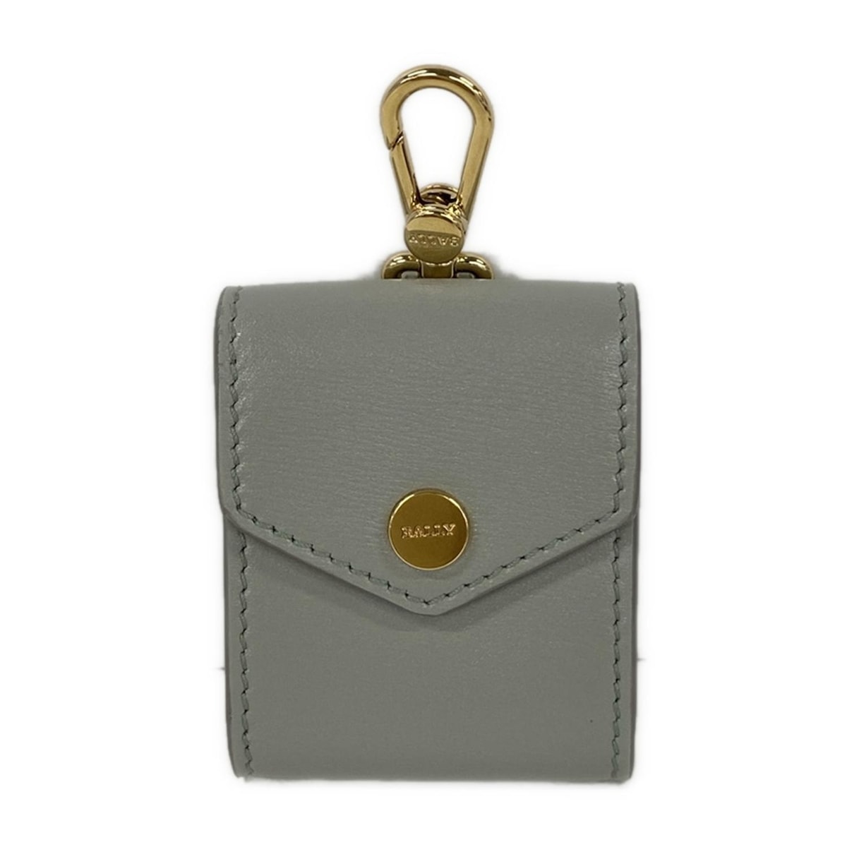 【新着】【中古】BALLY(バリー) 小物入れ イヤフォンケース グレー レザー