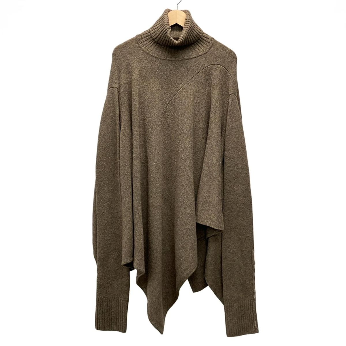 【新着】【中古】TARO HORIUCHI(タロウホリウチ) 長袖セーター タートルネック/変形デザイン ダークブラウン