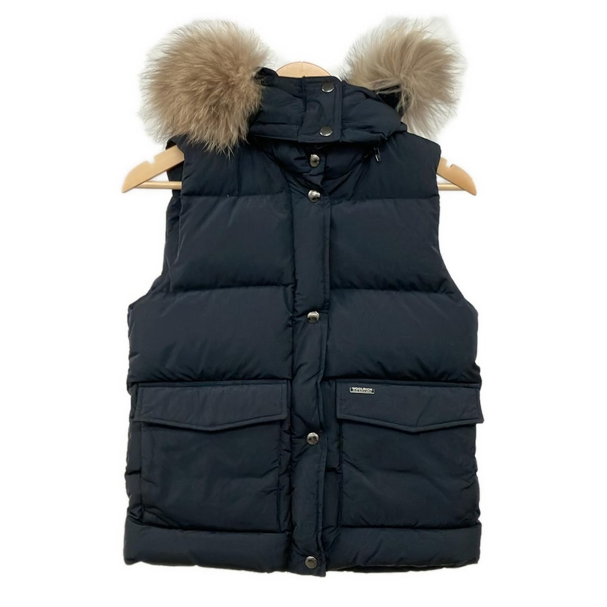 【新着】【中古】WOOLRICH(ウールリッチ) ダウンベスト ジップアップ/秋/冬 ダークネイビー