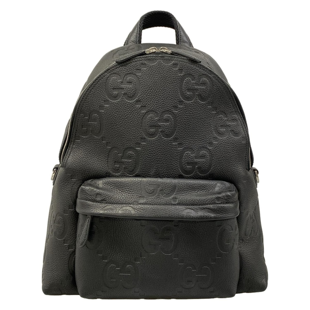 【新着】【中古】GUCCI(グッチ) ジャンボGG バックパック リュックサック 黒 レザー