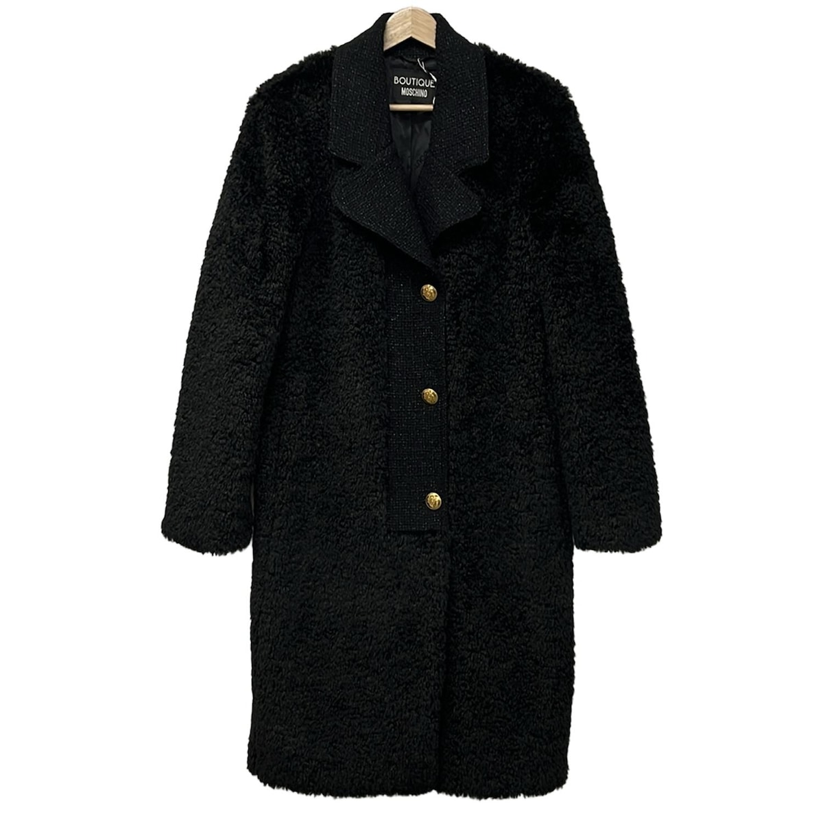 【新着】【中古】MOSCHINO(モスキーノ) コート 長袖/冬 黒