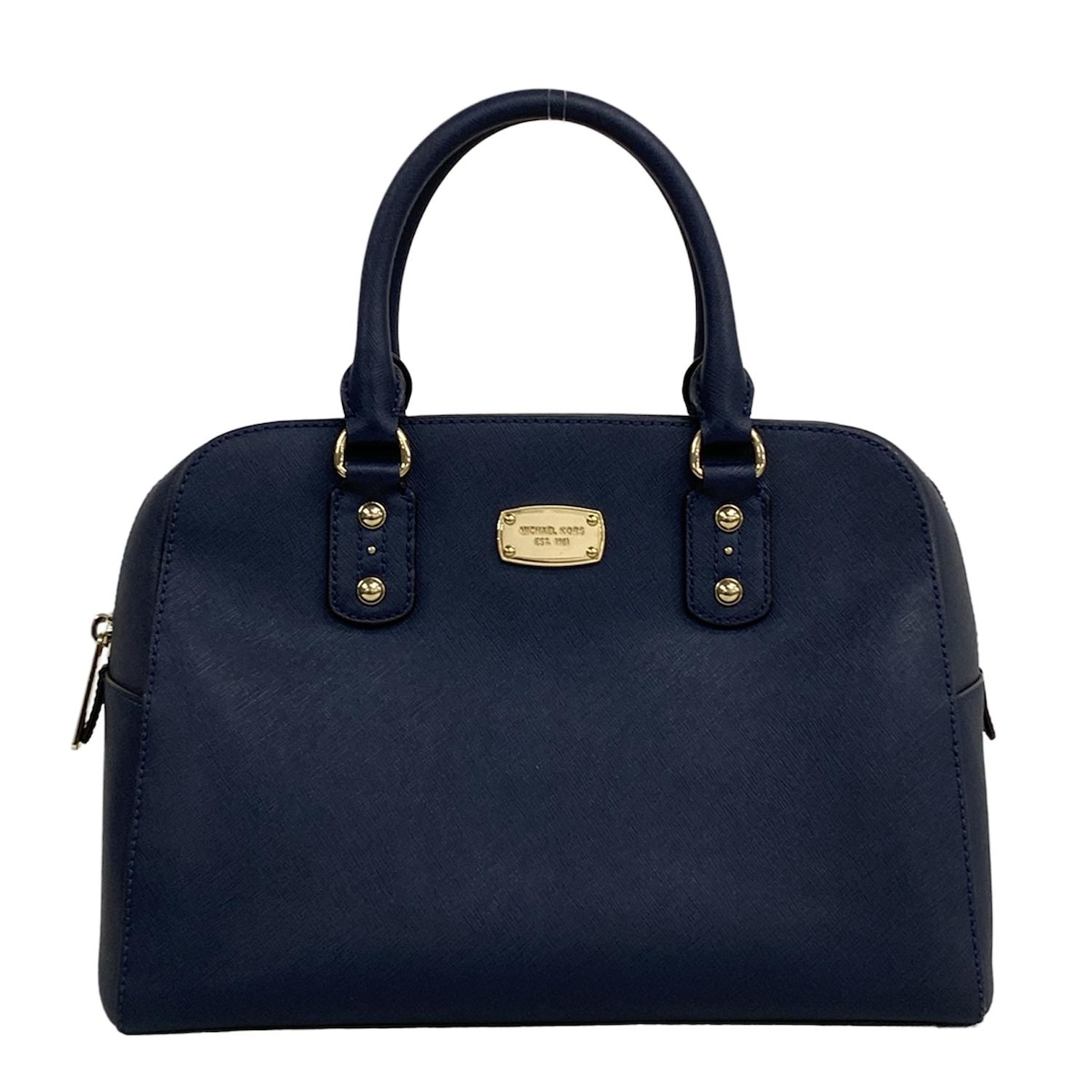【中古】MICHAEL KORS(マイケルコース) ハンドバッグ ネイビー レザー