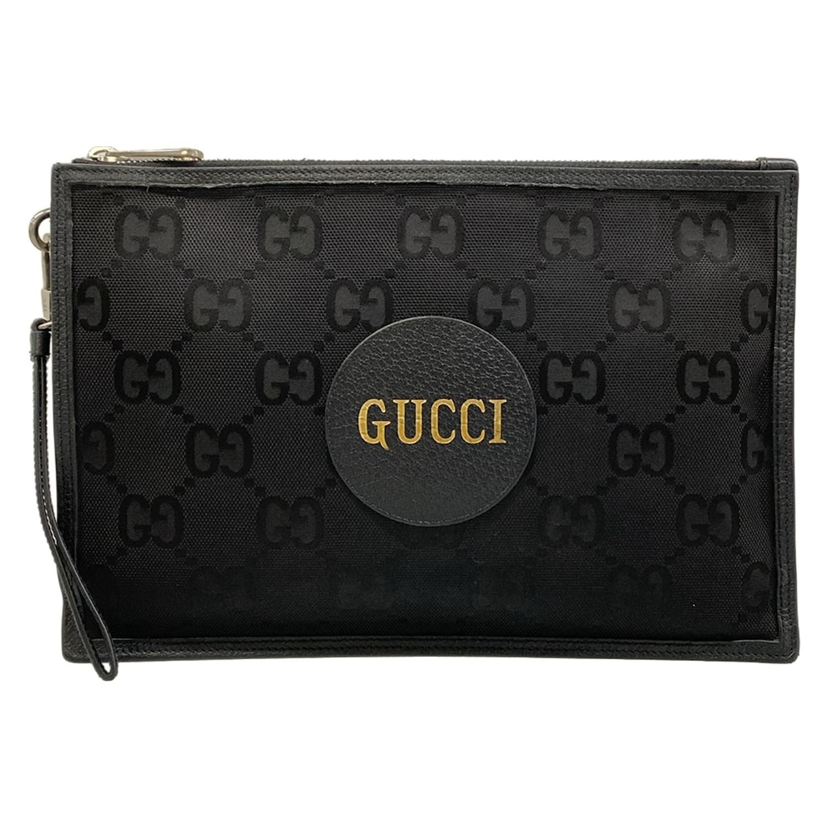 【新着】【中古】GUCCI(グッチ) オフ ザ グリッド クラッチペダル御徒面子 黒 なめし革