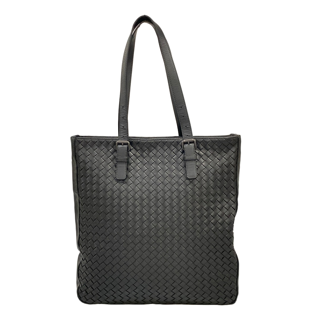 【中古】BOTTEGA VENETA(ボッテガヴェネタ) イントレチャート ショルダーバッグ 黒 レザー|ブランディア 店