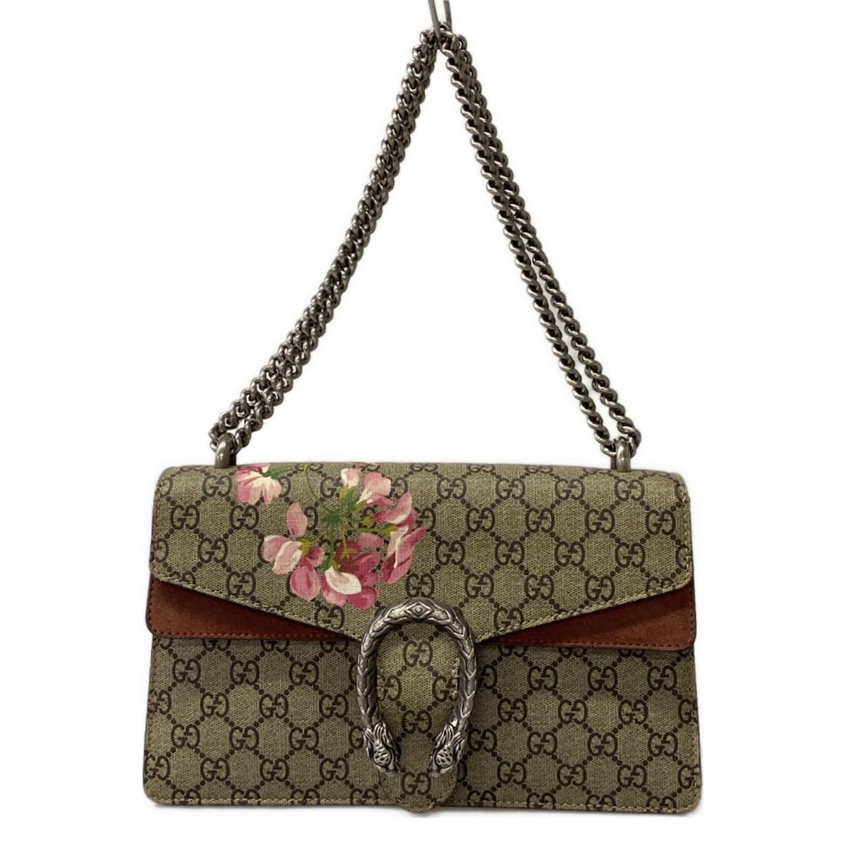 【中古】GUCCI(グッチ) ディオニュソス,GGブルームス ショルダーバッグ チェーンショルダー ベージュ×ピンク×マルチ|ブランディア 店