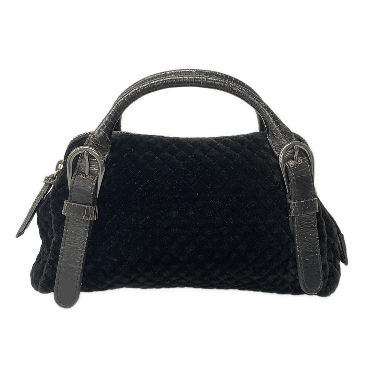 【新着】【中古】miumiu(ミュウミュウ) ハンドバッグ 黒 レザー