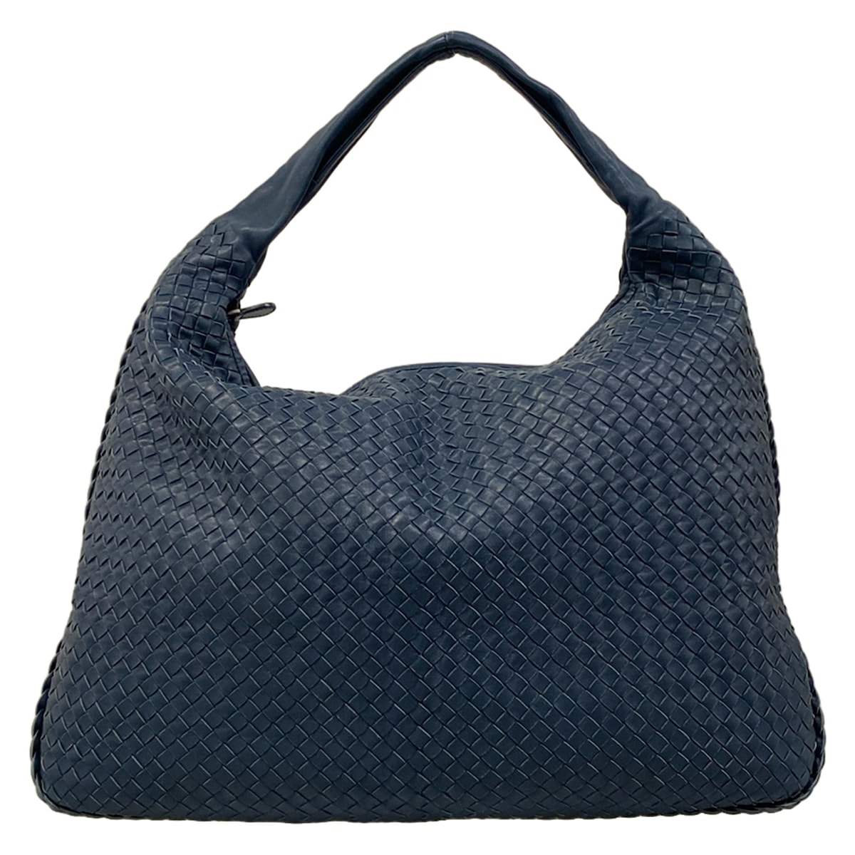 【中古】BOTTEGA VENETA(ボッテガヴェネタ) イントレチャート ショルダーバッグ ネイビー レザー｜ブランディア　店