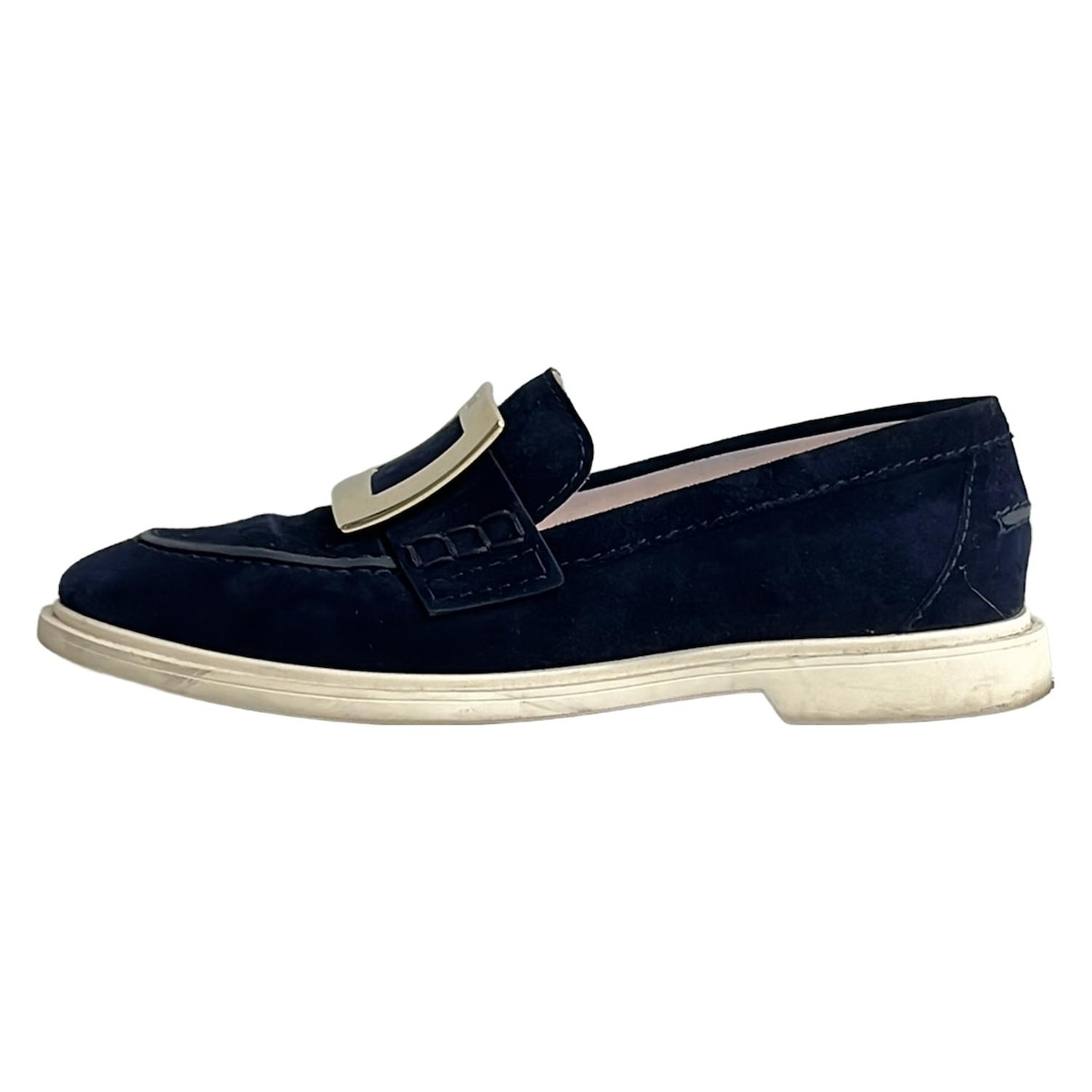 【中古】RogerVivier(ロジェヴィヴィエ) ローファー インソール取外し可 ネイビー