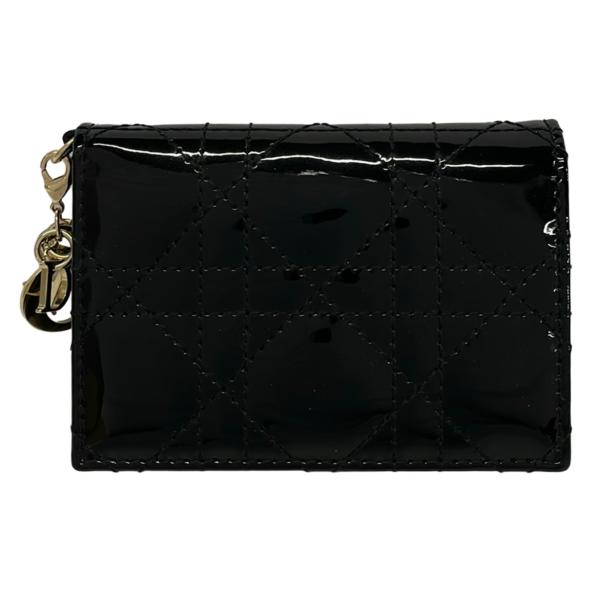 【新着】【中古】DIOR/ChristianDior(クリスチャンディオール/ディオール) 歌留多入れもの カナージュ 黒×ゴールド