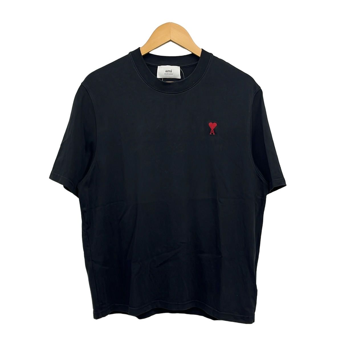【中古】AMIalexandremattiussi(アミアレクサンドルマテュッシ) 半袖ティーシャツ 労働者の一団のど首 黒