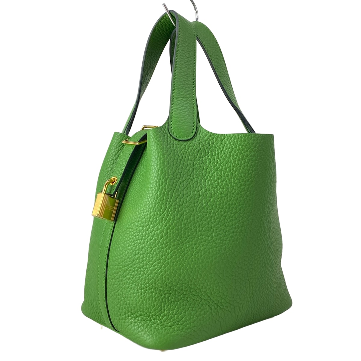 【中古】HERMES(エルメス) ピコタン鍵を掛けるPM ハンドバック ゴールド金具 頭を覆う物ユッカ