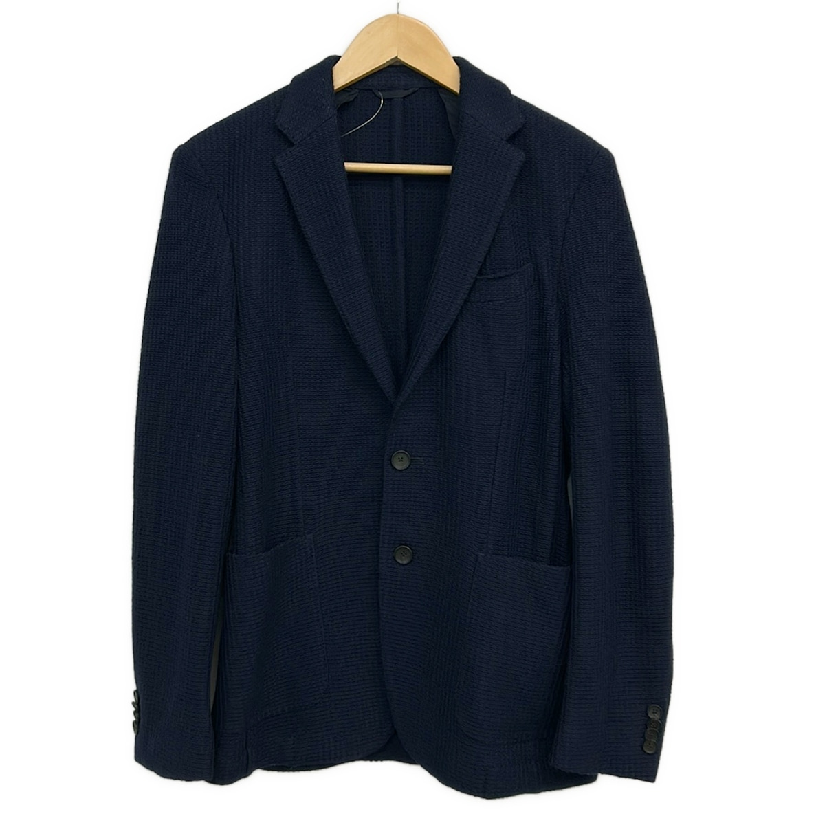 【中古】HUGOBOSS(ヒューゴボス) ジャケット ニットジャケット/シングル/2B ダークネイビー ウール|ブランディア 店