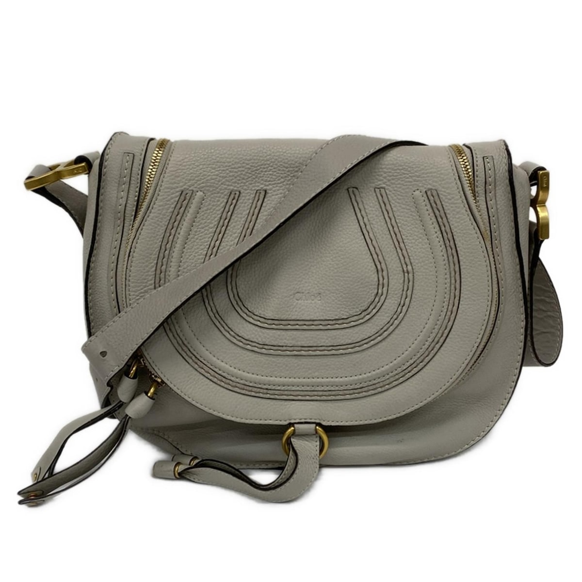 【中古】Chloe(クロエ) マーシーミディアムショルダーバッグ ショルダーバッグ ライトグレー レザー 26,741円
