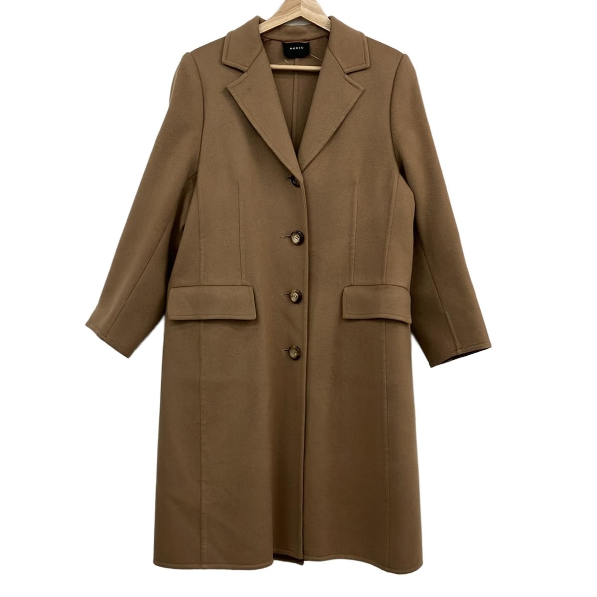 【新着】【中古】AKRIS(アクリス) コート 長袖/カシミヤ/冬 ライトブラウン