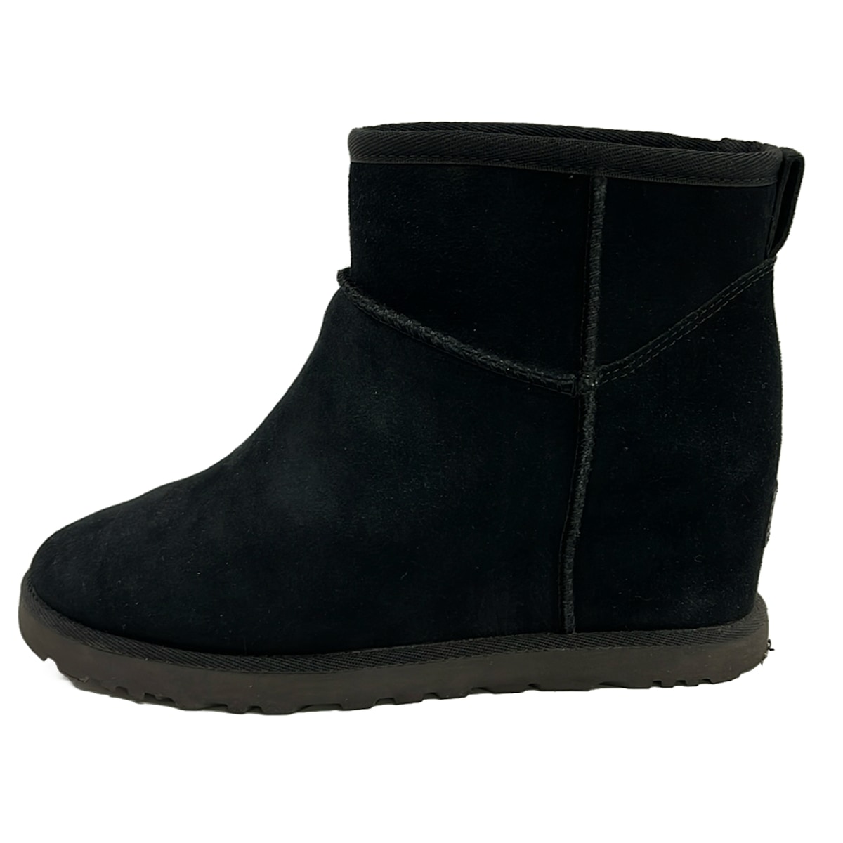 【中古】UGG(アグ) 古典派音楽 フェム ミニ 遊撃手ブーツ はたご屋踵 黒 羊肉