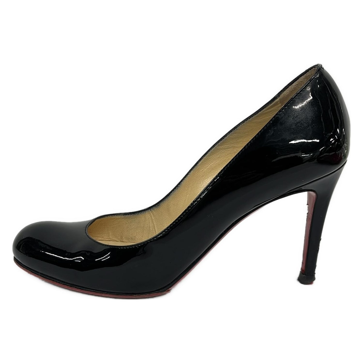 【新着】【中古】CHRISTIAN LOUBOUTIN(クリスチャンルブタン) パンプス アウトソール張替済 黒 レザー