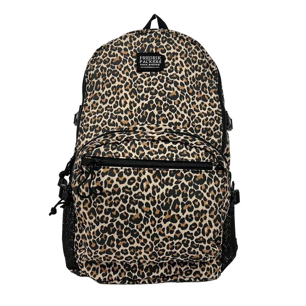 【新着】【中古】FREDRIK PACKERS(フレドリック パッカーズ) リュックサック 豹柄 ベージュ×黒×ライトブラウン