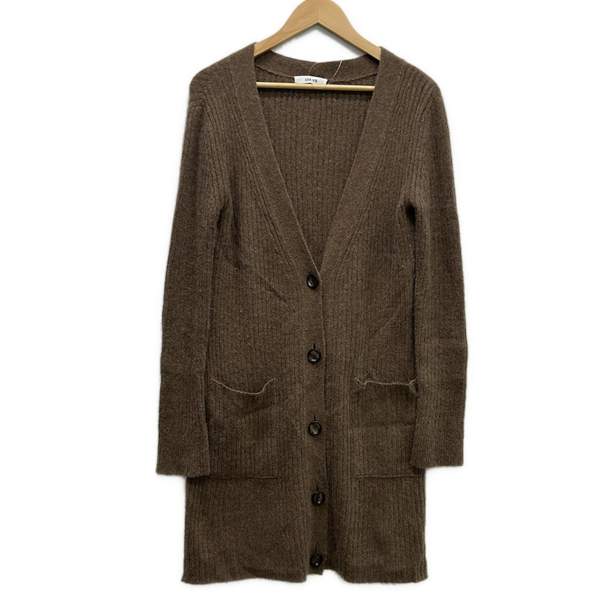 【新着】【中古】ADEAM(アディアム) カーディガン 長袖/ロング丈 ダークブラウン