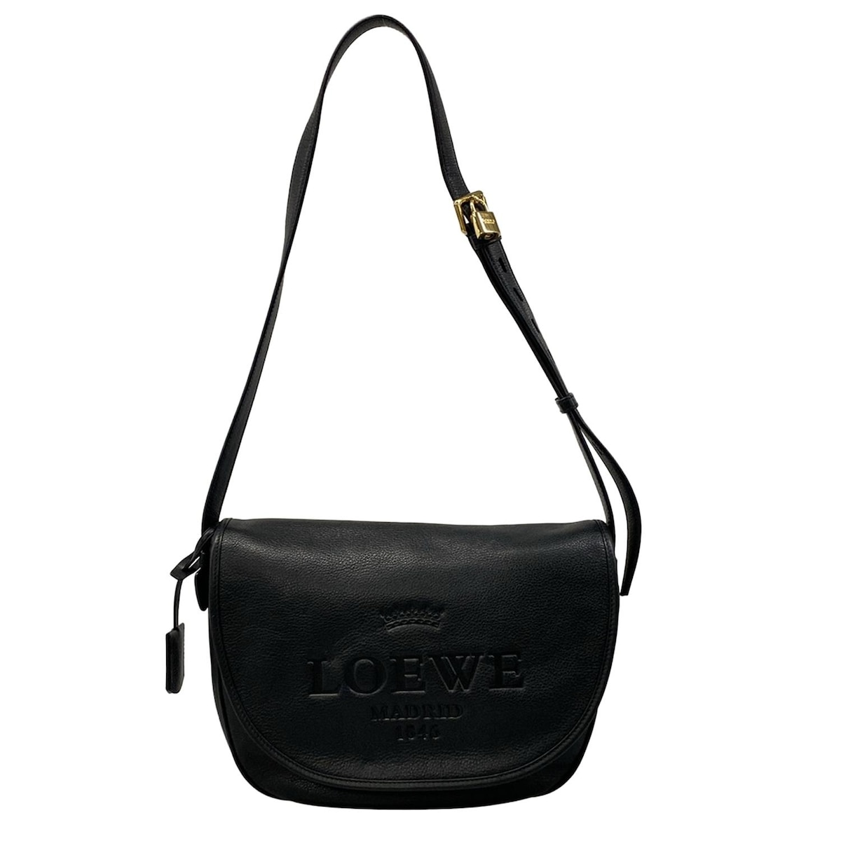 【新着】【中古】LOEWE(ロエベ) ヘリテージ ショルダーバッグ 黒 レザー