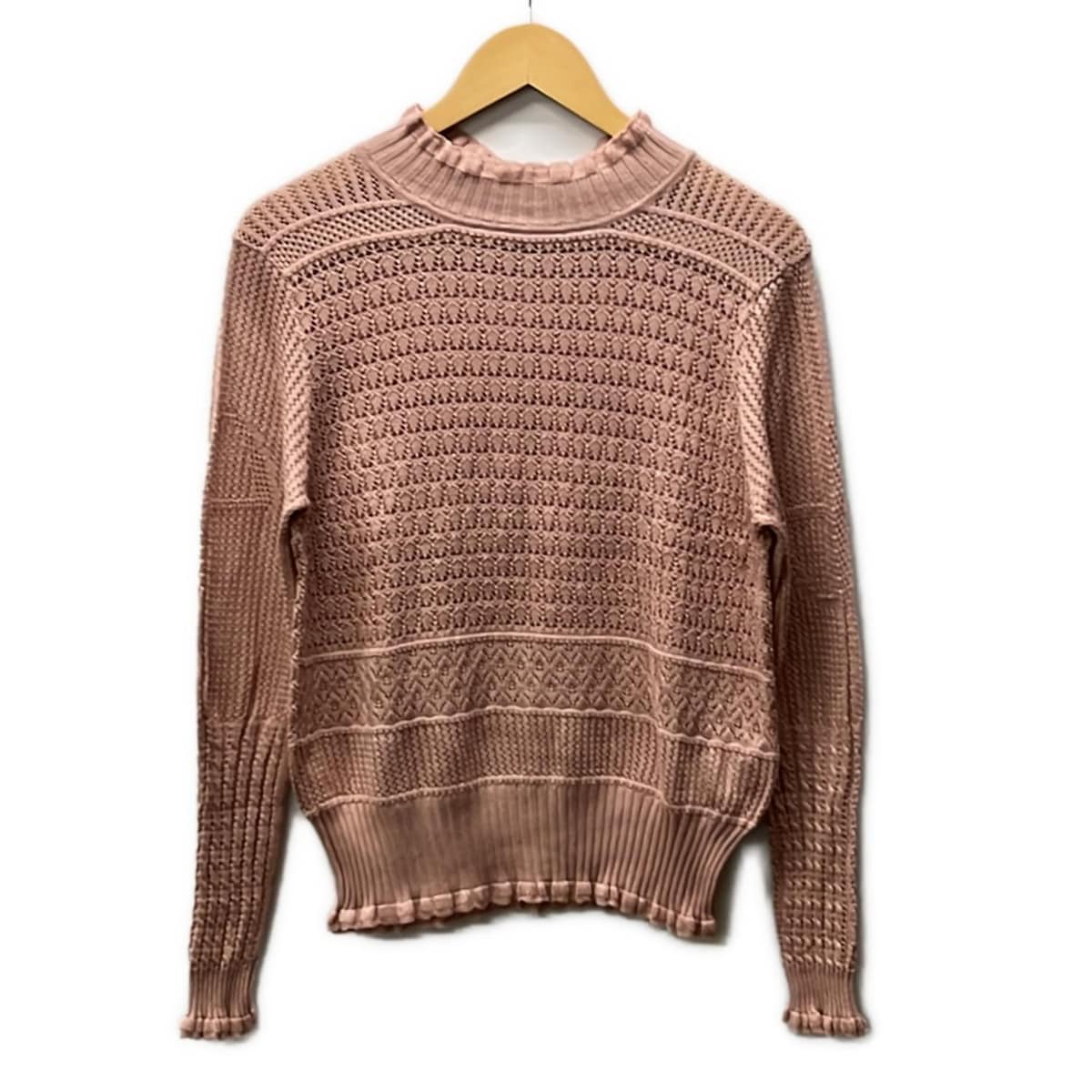 【新着】【中古】PATOU(パトゥ) 長袖セーター ハイネック ピンク