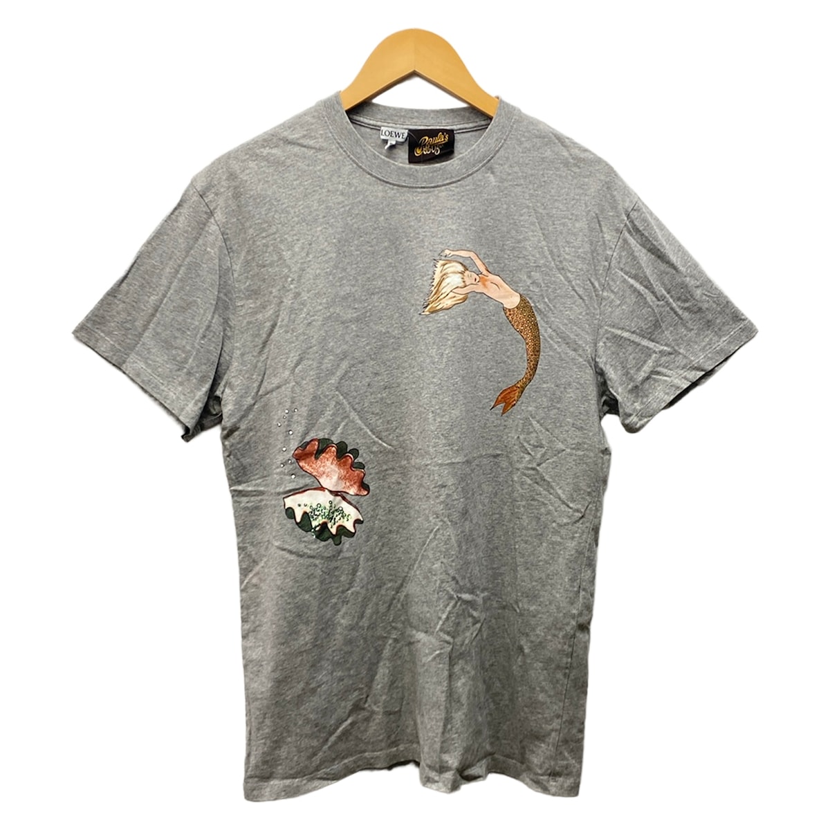 【新着】【中古】LOEWE(ロエベ) 半袖Tシャツ クルーネック/Paula's Ibiza/マーメイド グレー