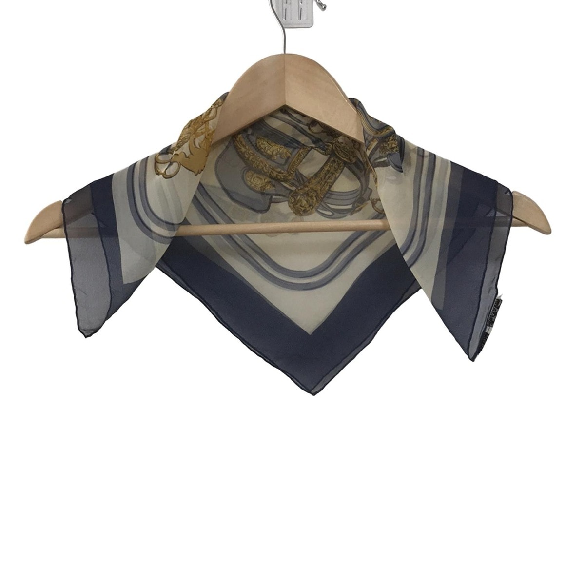 【中古】HERMES(エルメス) プチカレ えり巻き BRIDES de GALA/カクテルドレスルー 象牙色×米国海軍×黄色