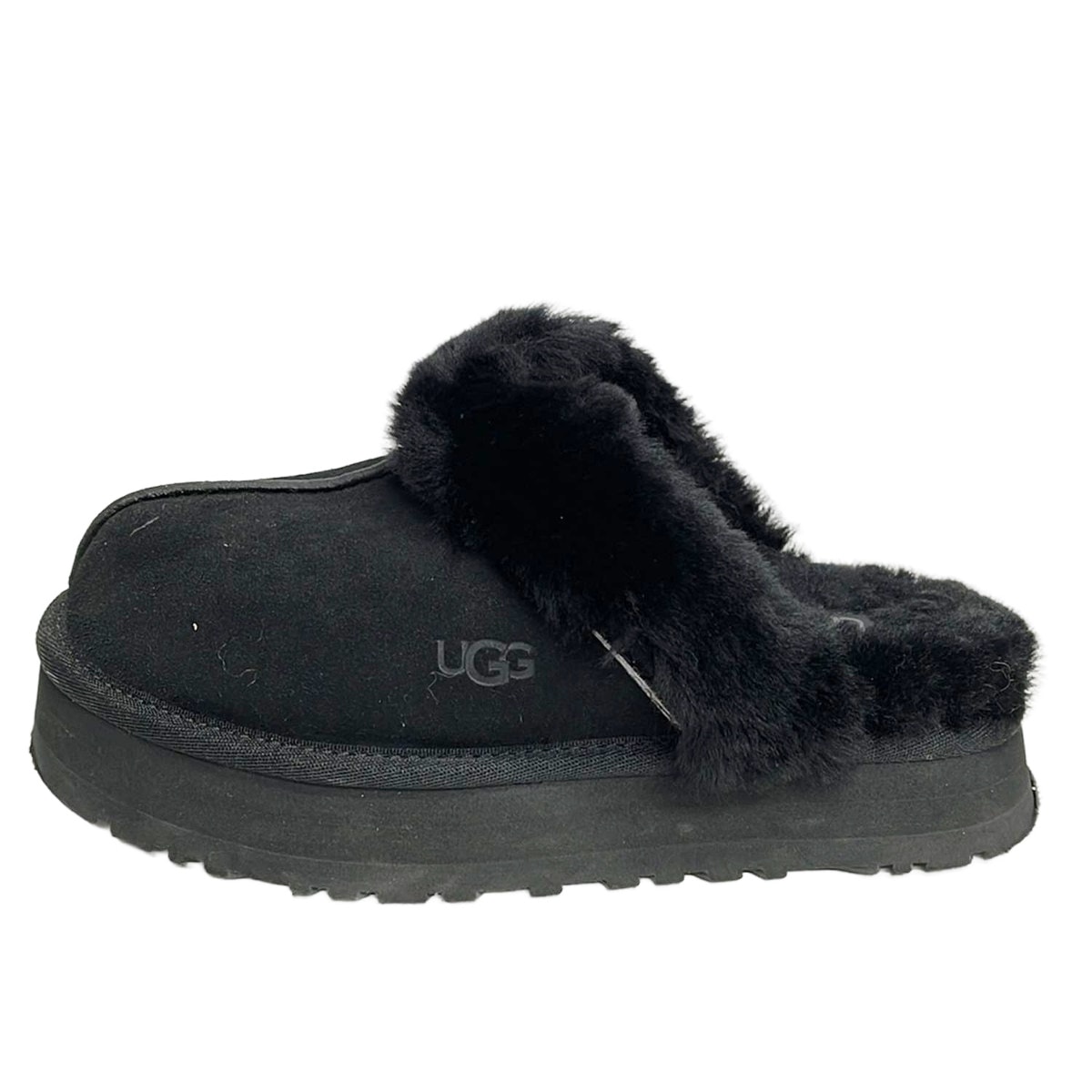 【新着】【中古】UGG(アグ) サンダル 黒 ムートン