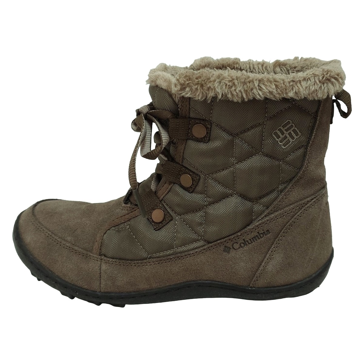 【新着】【中古】columbia(コロンビア) ショートブーツ ハイカット ライトブラウン×カーキ