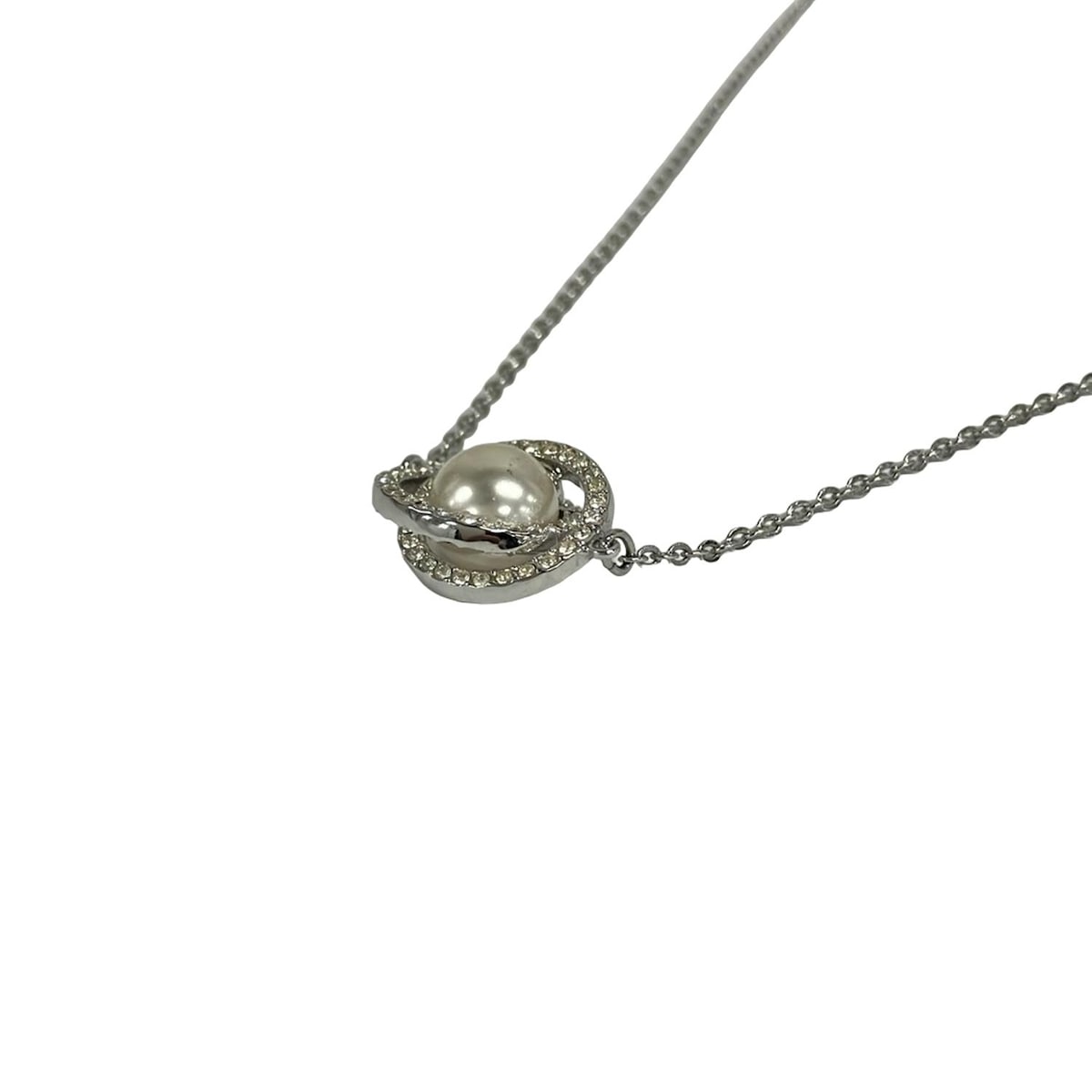 【新着】【中古】SWAROVSKI(スワロフスキー) ネックレス シルバー×クリア×アイボリー