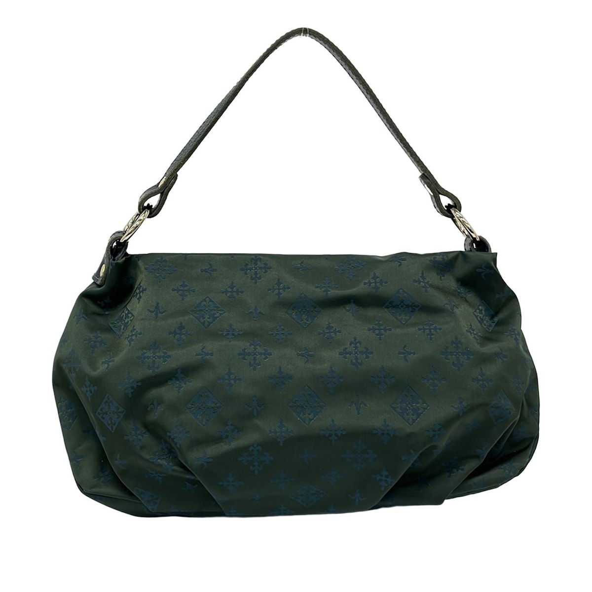 【新着】【中古】russet(ラシット) ハンドバッグ カーキ×ネイビー レザー