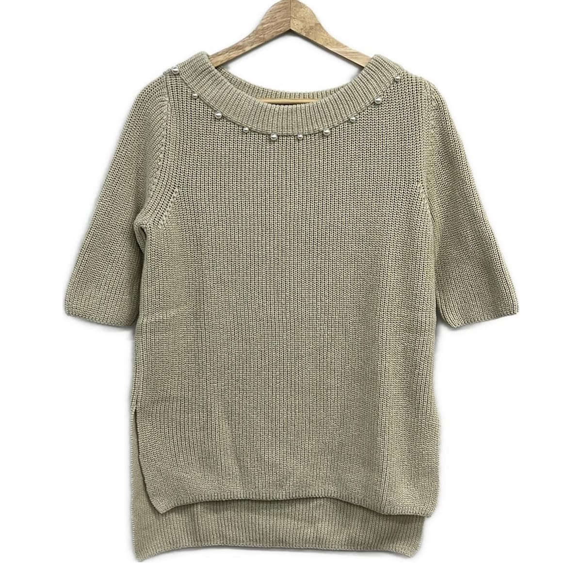 【新着】【中古】Rene(ルネ) 半袖セーター パール ベージュ