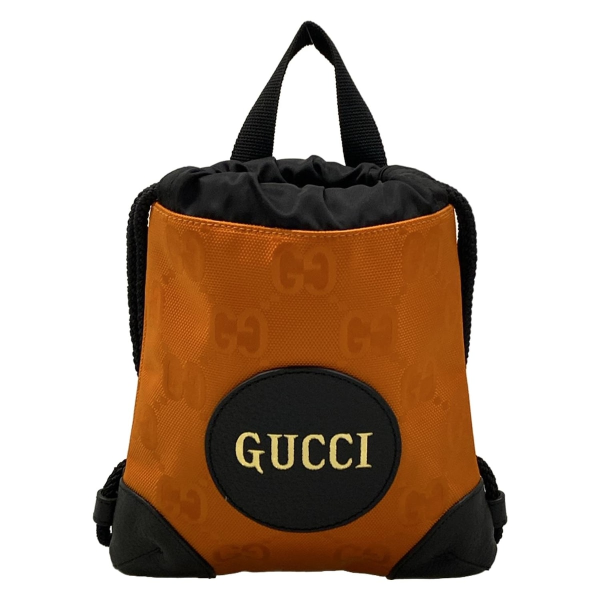 【新着】【中古】GUCCI(グッチ) オフ ザ グリット 背嚢・デイパック 背嚢 オレンジ色×黒 なめし革