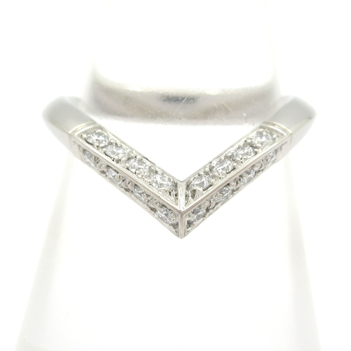 【新着】【中古】LOUIS VUITTON(ルイヴィトン) LV ダイヤモンド リング V リング 16Pダイヤ/約0.30ct Pt950×ダイヤモンド