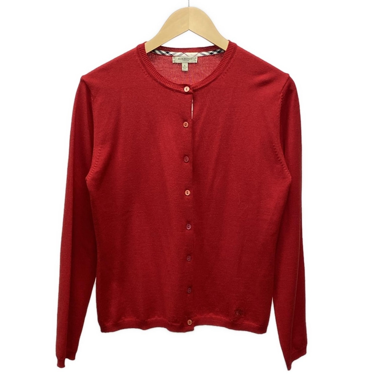 【新着】【中古】Burberry LONDON(バーバリーロンドン) カーディガン レッド
