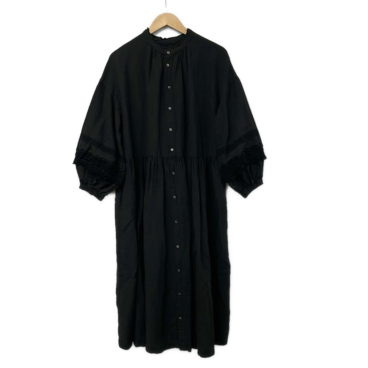 【中古】nest Robe(ネスト衣装) 衣装 長袖/ロング/麻/スピード競技/シャツワンピ 黒