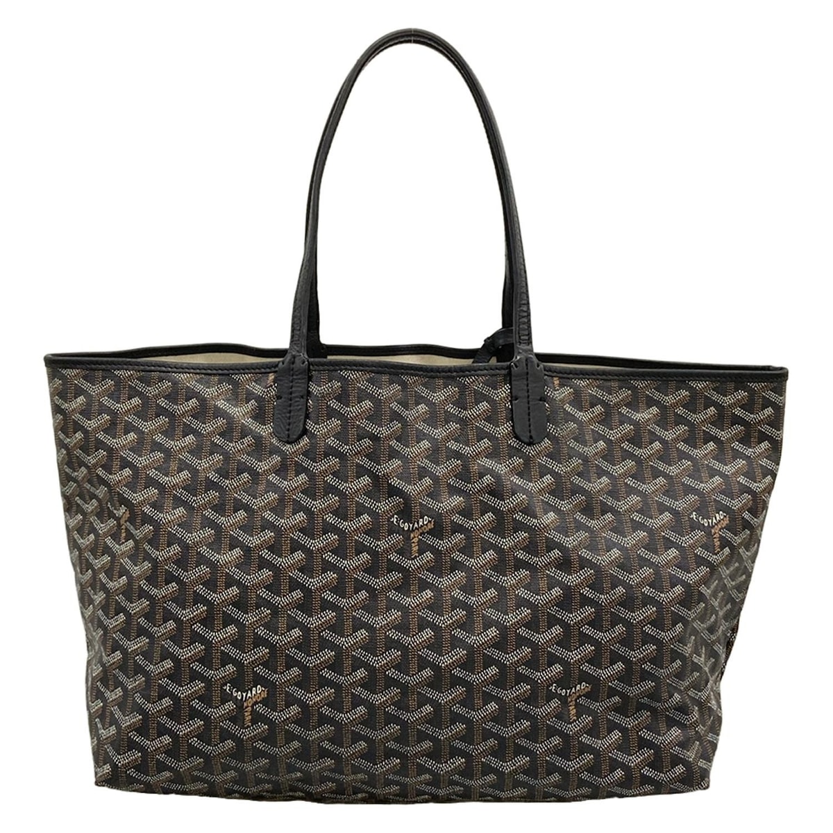 【新着】【中古】GOYARD(ゴヤール) サンルイPM トートバッグ 黒 レザー