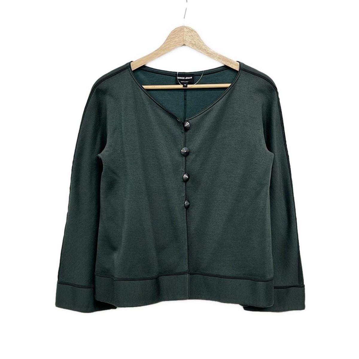 【新着】【中古】GIORGIOARMANI(ジョルジオアルマーニ) カーディガン ダークグリーン