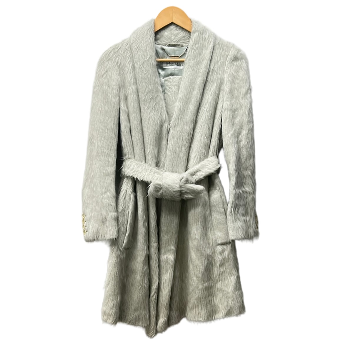 【中古】Max Mara(マックスマーラ) 厚地の外套 長袖/冬 ライトグリーン