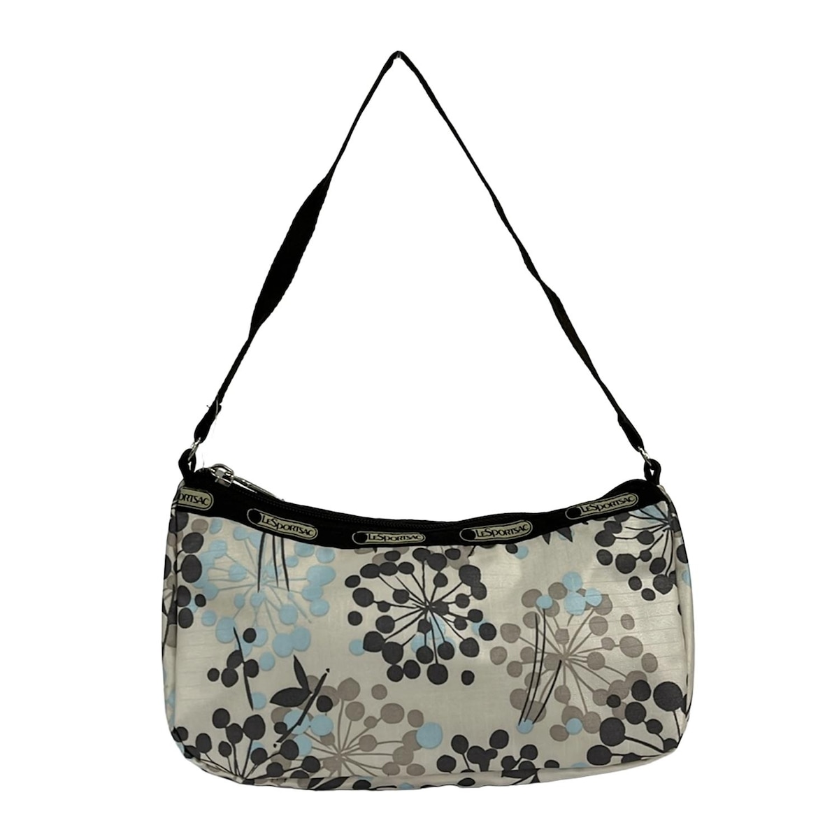 【新着】【中古】LESPORTSAC(レスポートサック) ハンドバッグ 花柄 ベージュ×ライトブルー×マルチ
