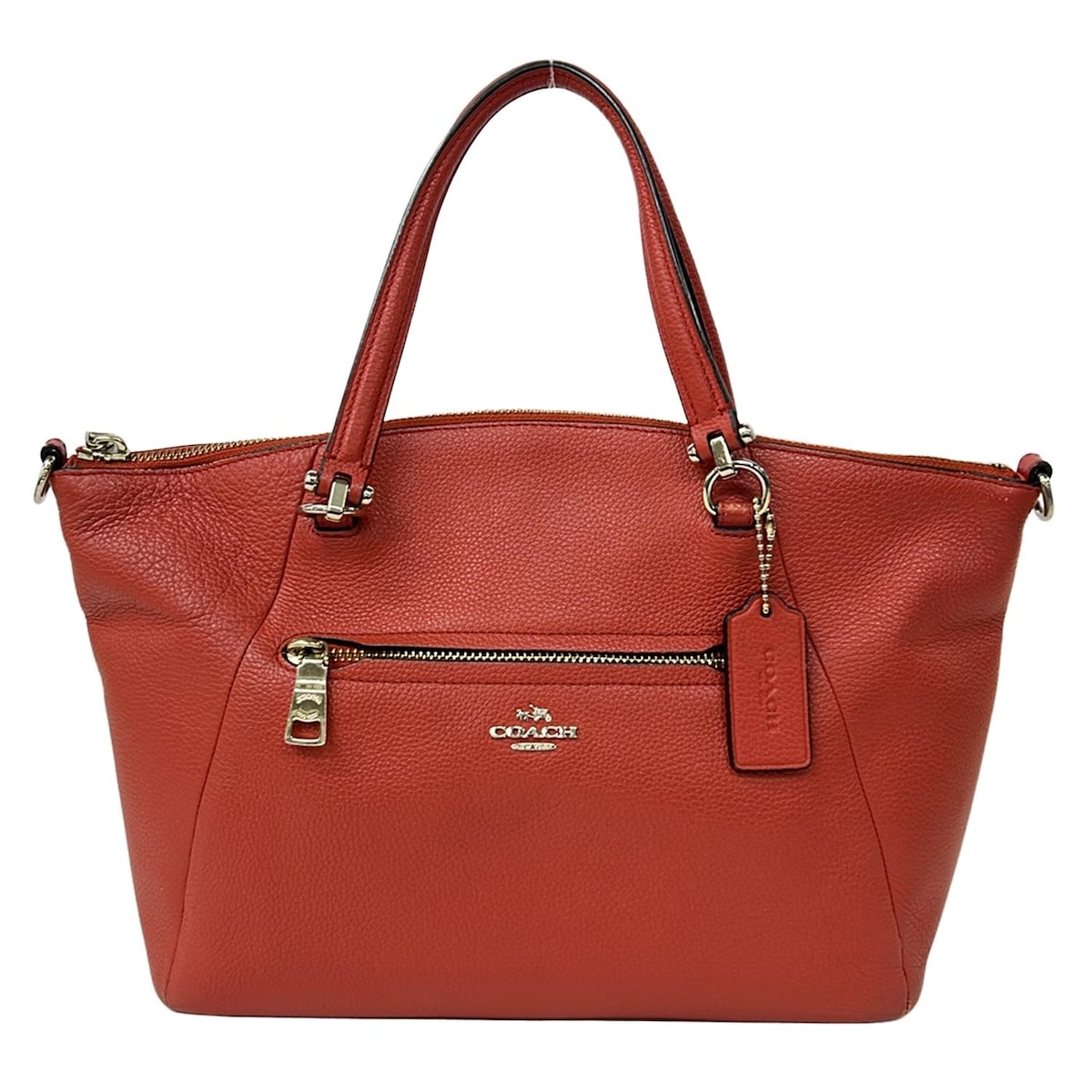【新着】【中古】COACH(コーチ) ペブルドレザープレーリーサッチェル ハンドバッグ レッド レザー 5,365円