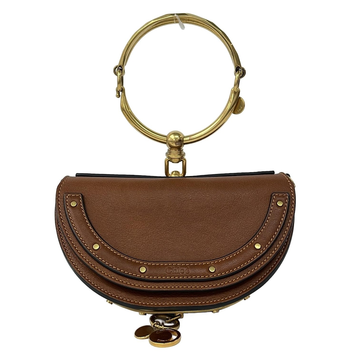 【新着】【中古】Chloe(クロエ) ナイル ハンドバッグ ブラウン×ゴールド レザー