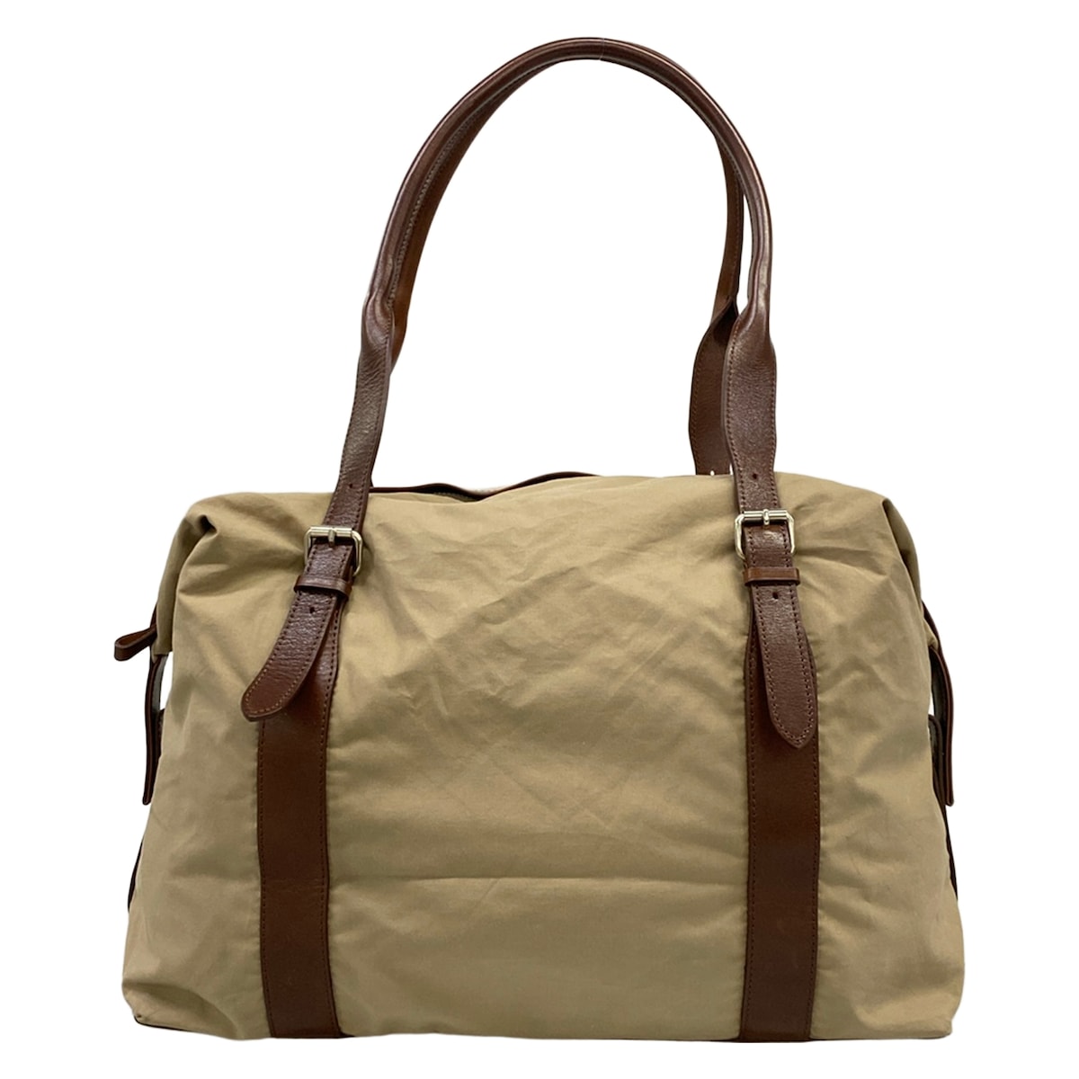 【新着】【中古】MargaretHowell(マーガレットハウエル) ショルダーバッグ ベージュ×ダークブラウン レザー