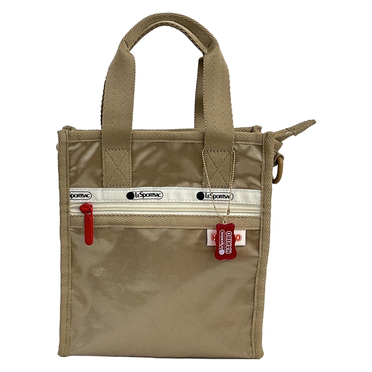 【新着】【中古】LESPORTSAC(レスポートサック) ハンドバッグ ミニバッグ/HARIBO ベージュ