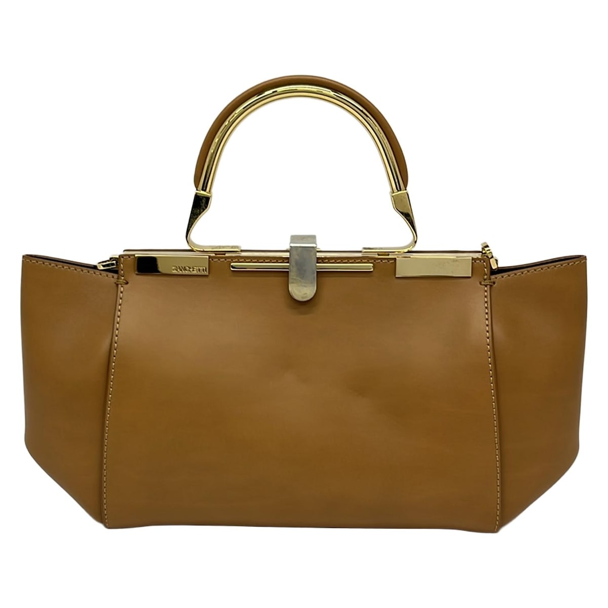 【新着】【中古】ZANCHETTI(ザンケッティ) アムレット ハンドバッグ 3way ベージュ レザー