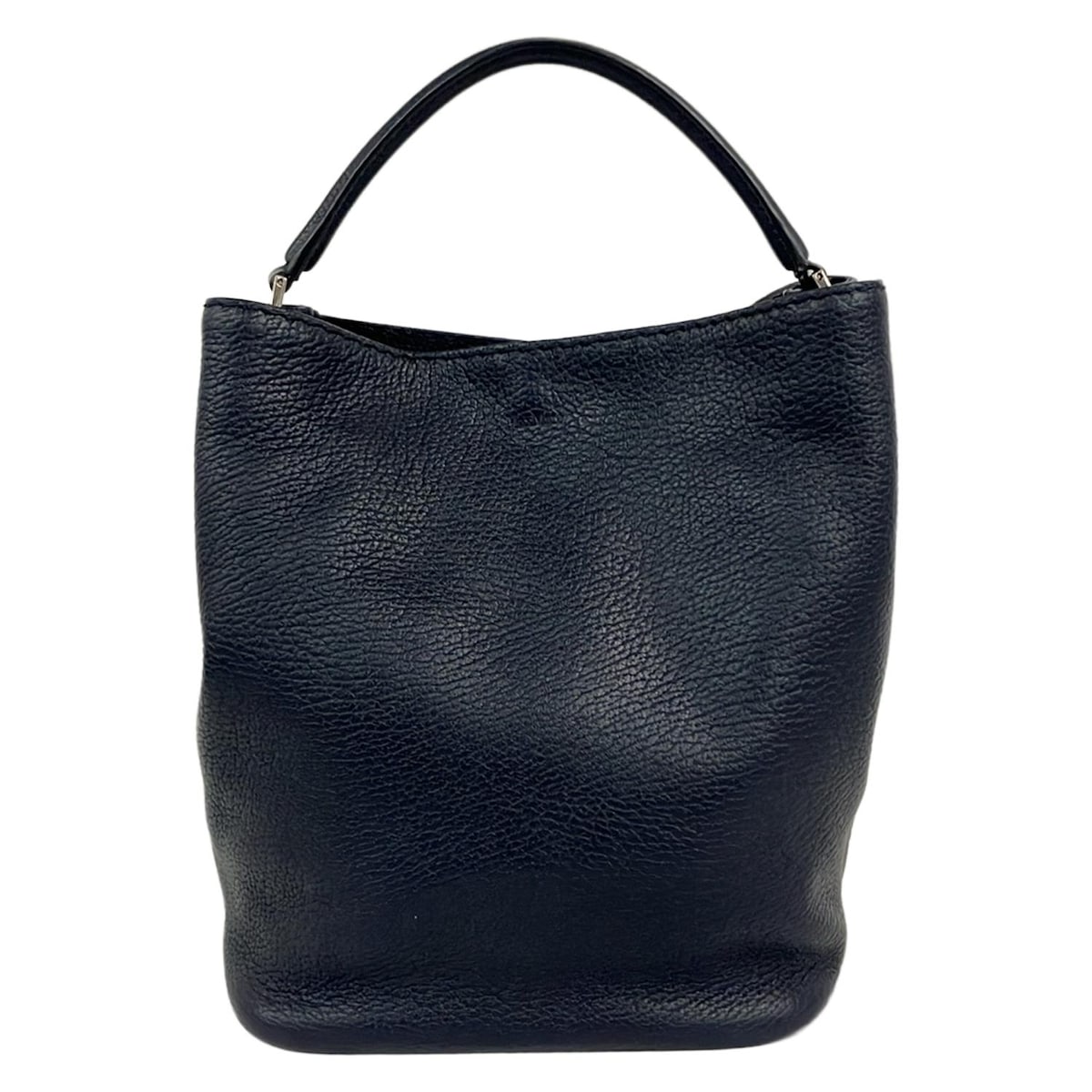 【新着】【中古】Max Mara(マックスマーラ) ハンドバッグ ダークネイビー レザー