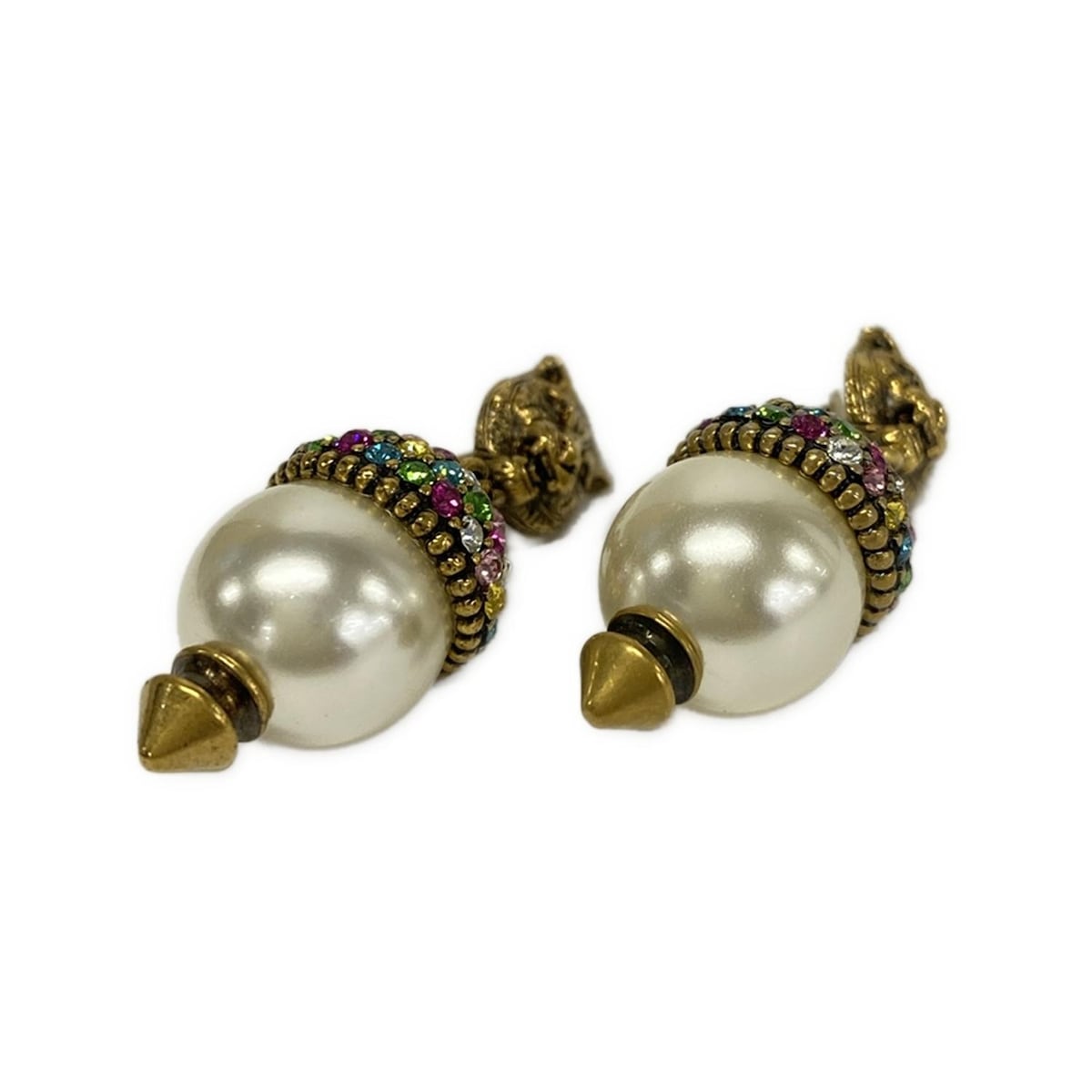 【新着】【中古】GUCCI(グッチ) ピアス ゴールド×アイボリー×マルチ 15,697円