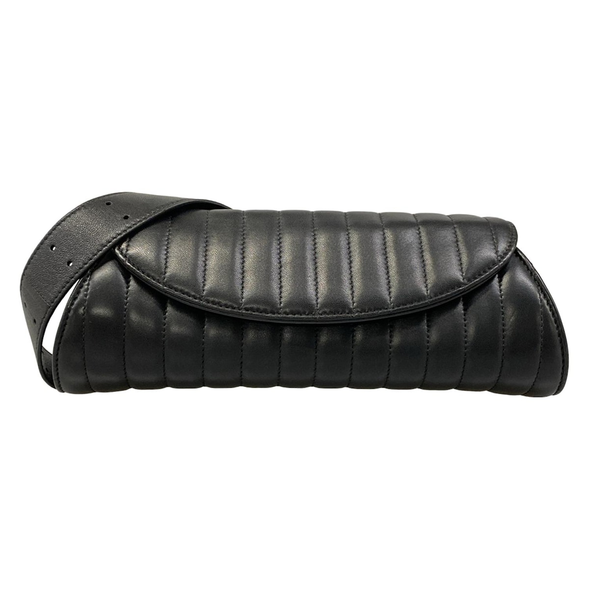【新着】【中古】JILSANDER(ジルサンダー) カンノーロ キルティッド スモール ショルダーバッグ キルティング 黒 レザー